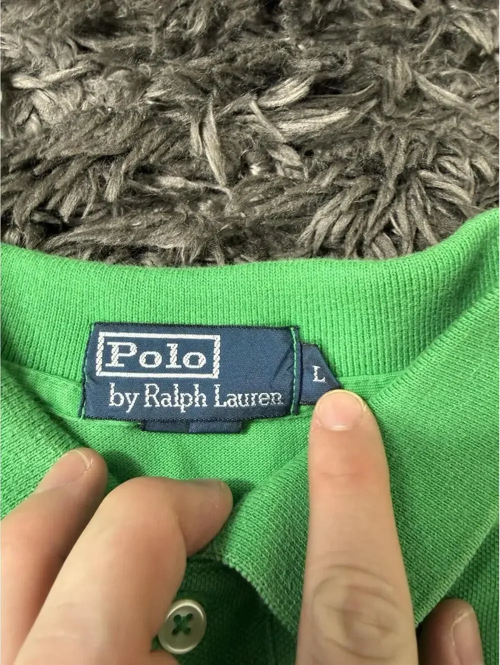 Vintage Polo Ralph Lauren Shirt Men’s Large Green Short Sleeve Singke Stitch